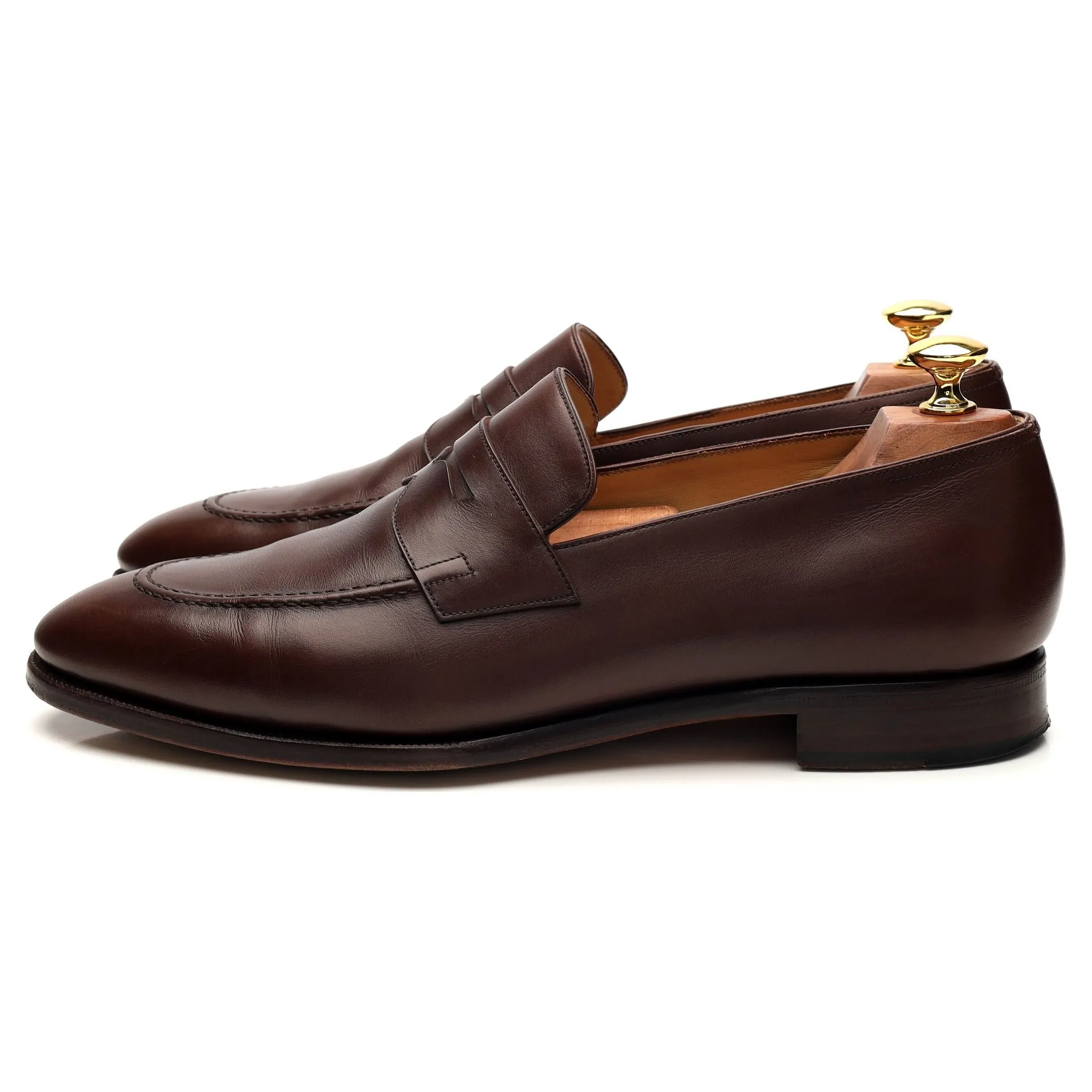 '117 Artista' Dark Brown Leather Loafers UK 9