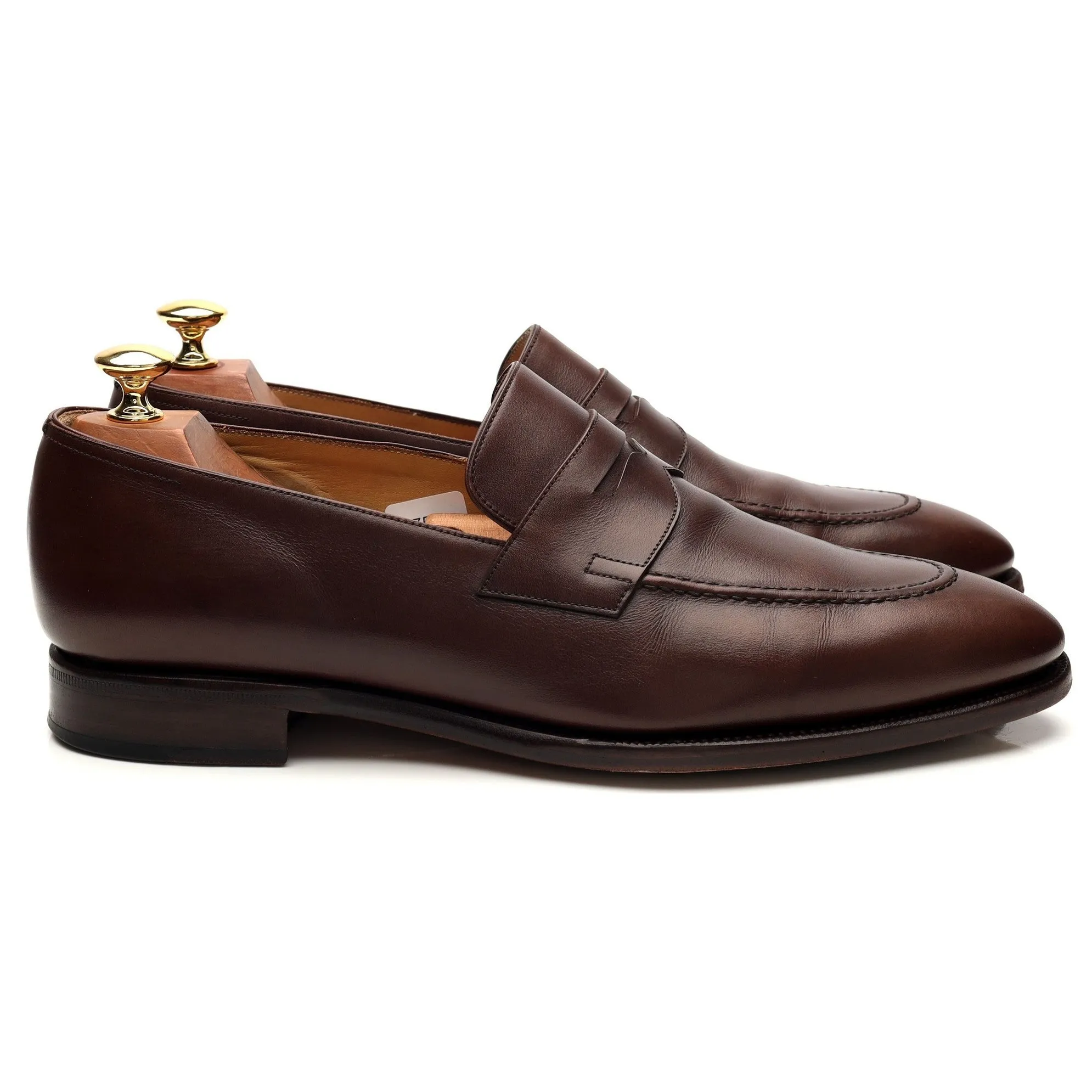 '117 Artista' Dark Brown Leather Loafers UK 9