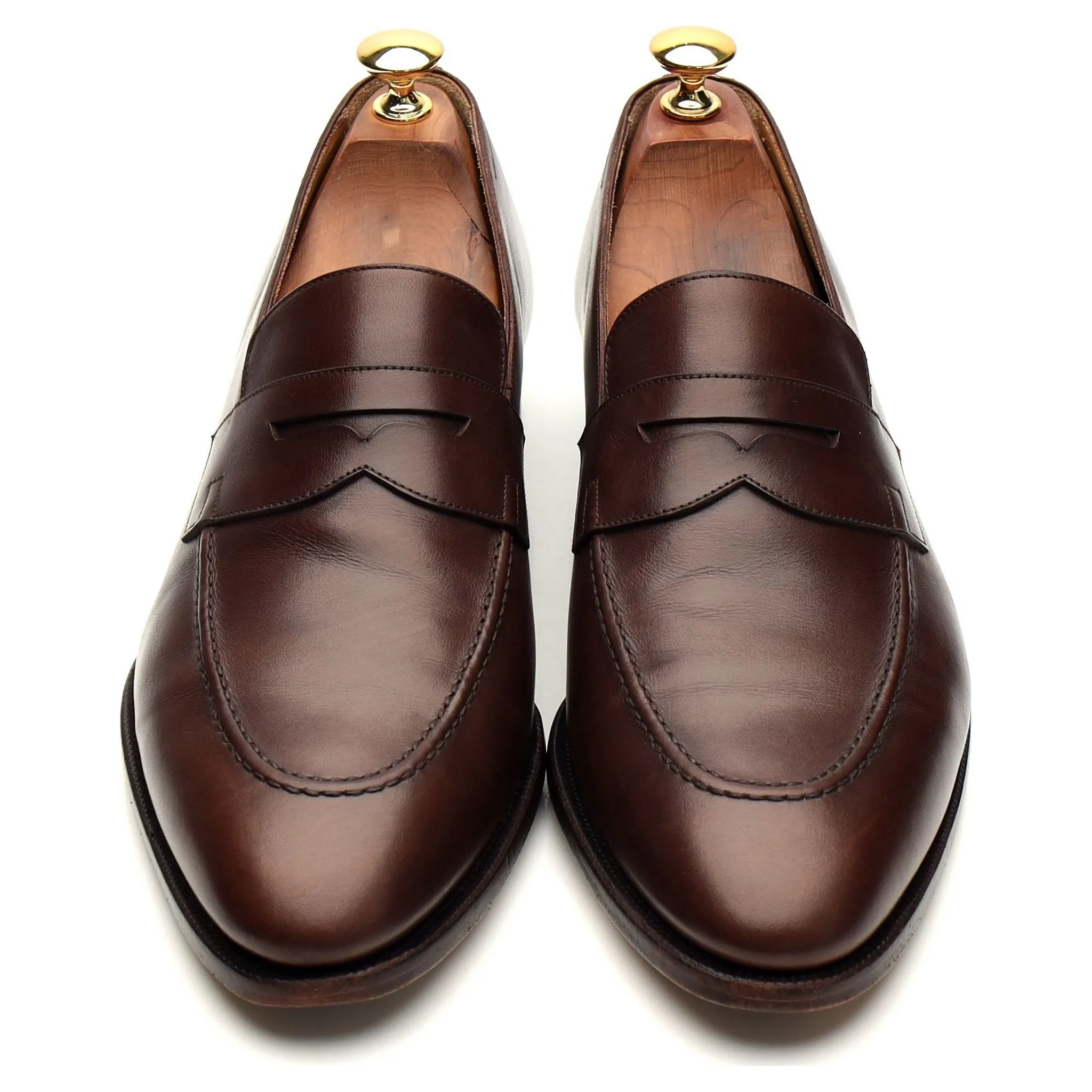 '117 Artista' Dark Brown Leather Loafers UK 9