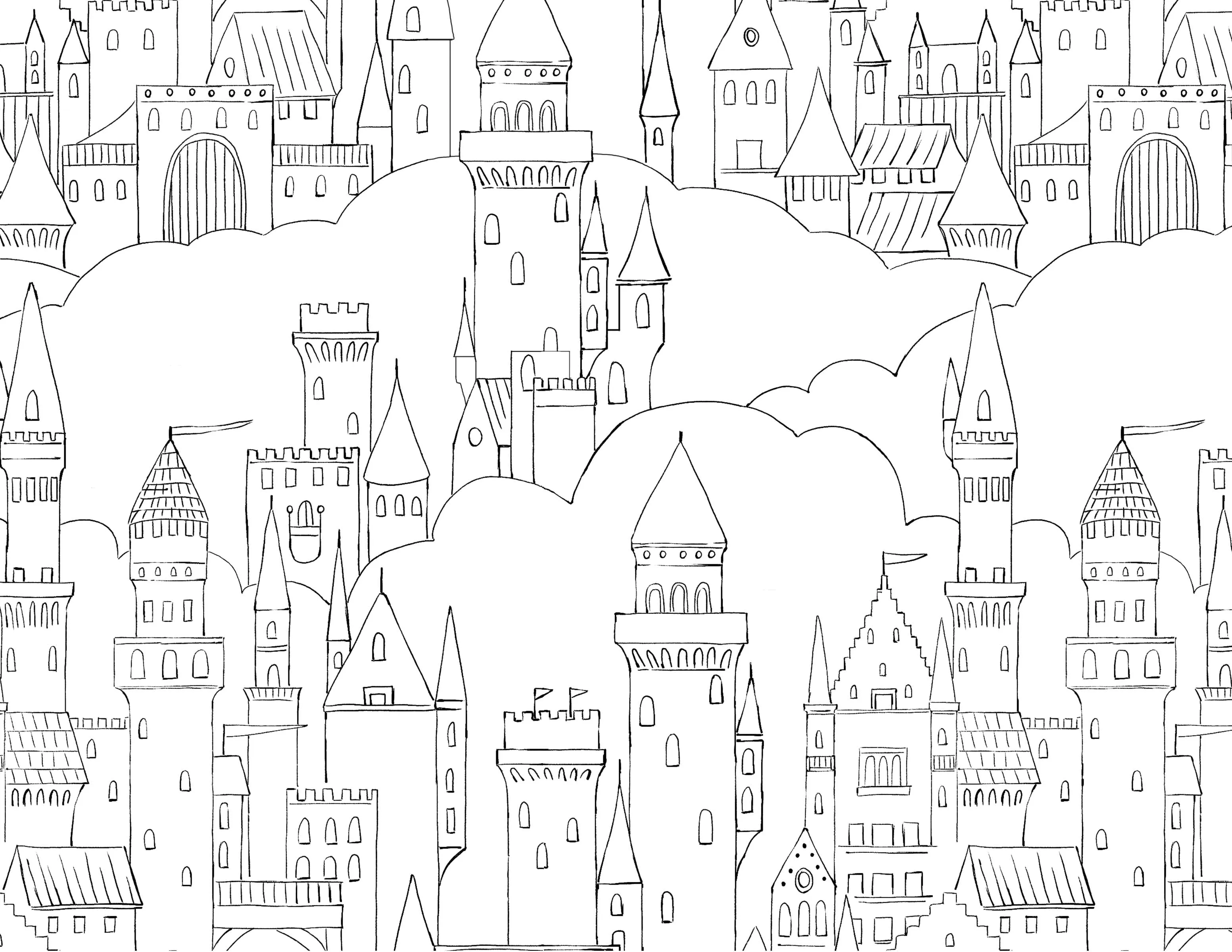180 COLORING PAGES E-Book