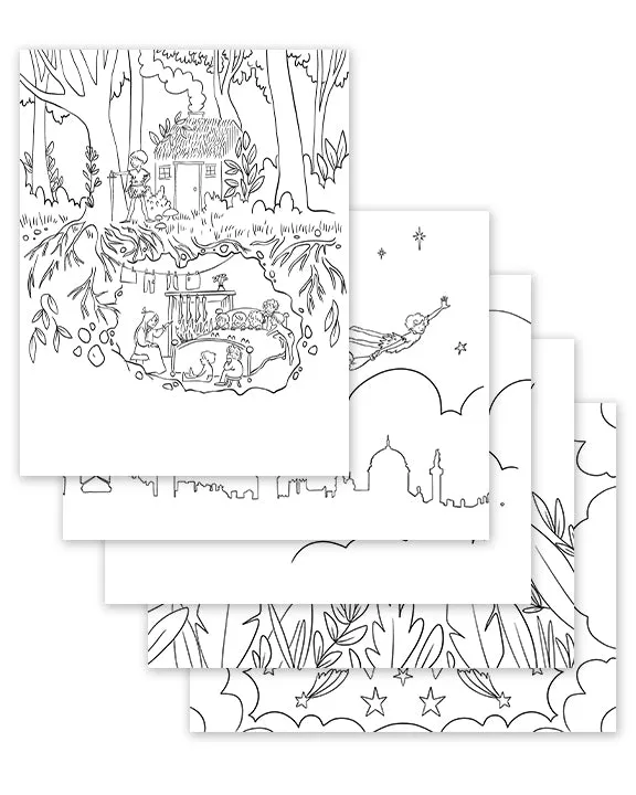 180 COLORING PAGES E-Book