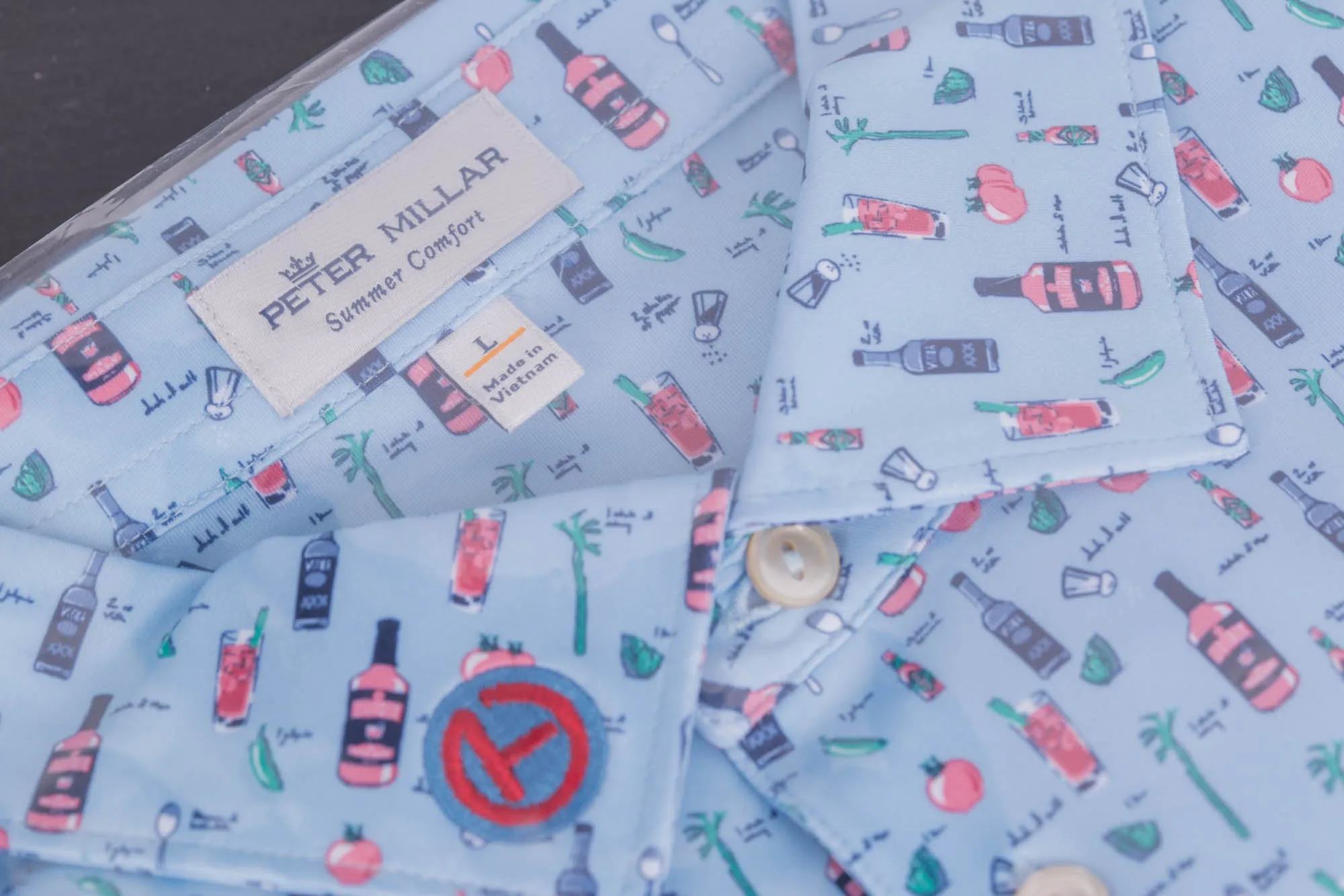 2019 Web.com Tour Tech Bloody Mary Crawford Print Oasis Polo Shirt
