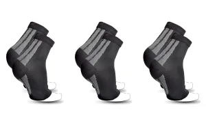 3-Pairs : Unisex Open Toe Compression Circulation Socks