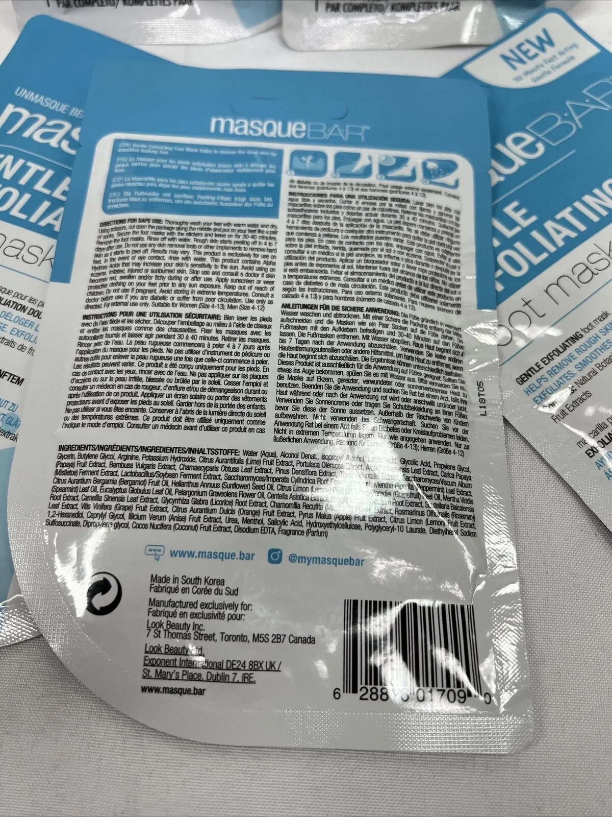 (5) masque BAR foot mask Exfoliating Repair Dry Cracked Calloused Feet Heels