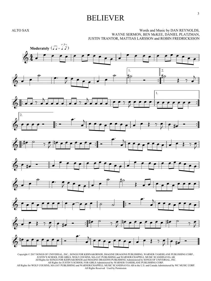 50 Pop Songs for Kids for Alto Sax
