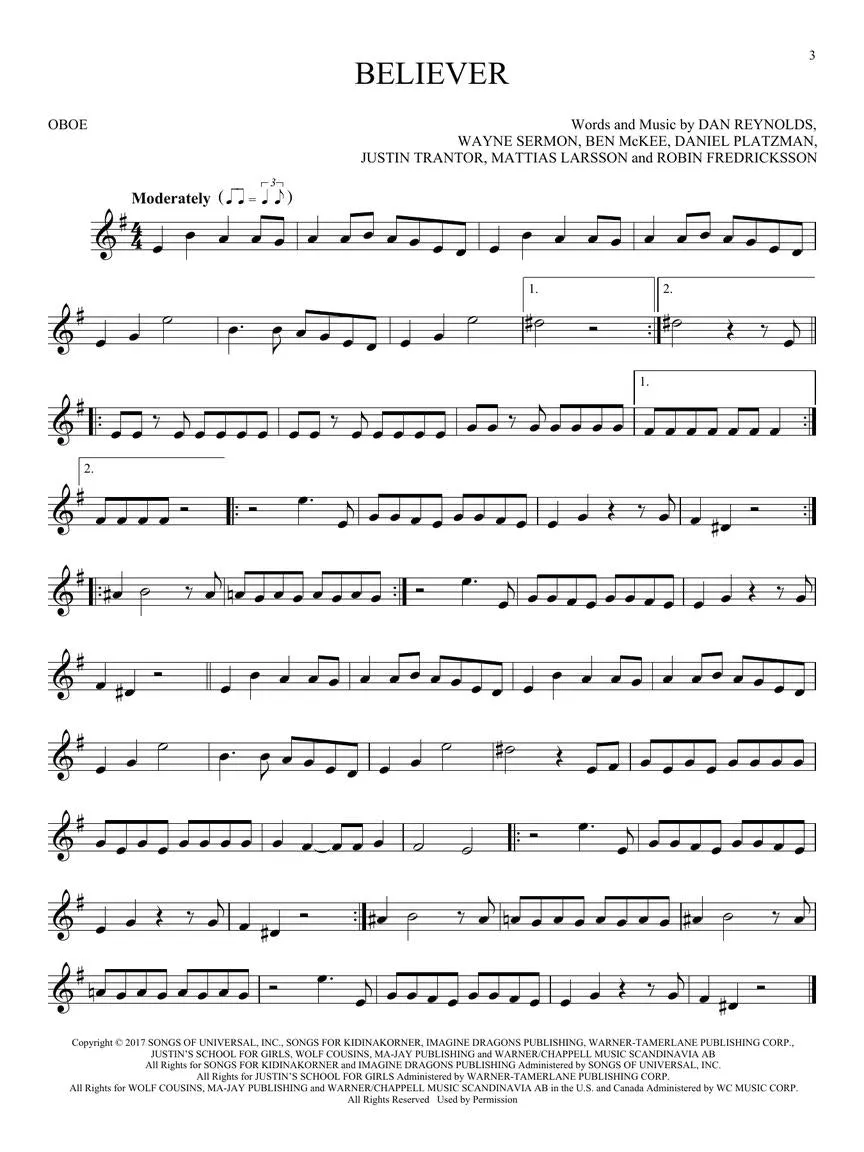 50 Pop Songs for Kids for Oboe