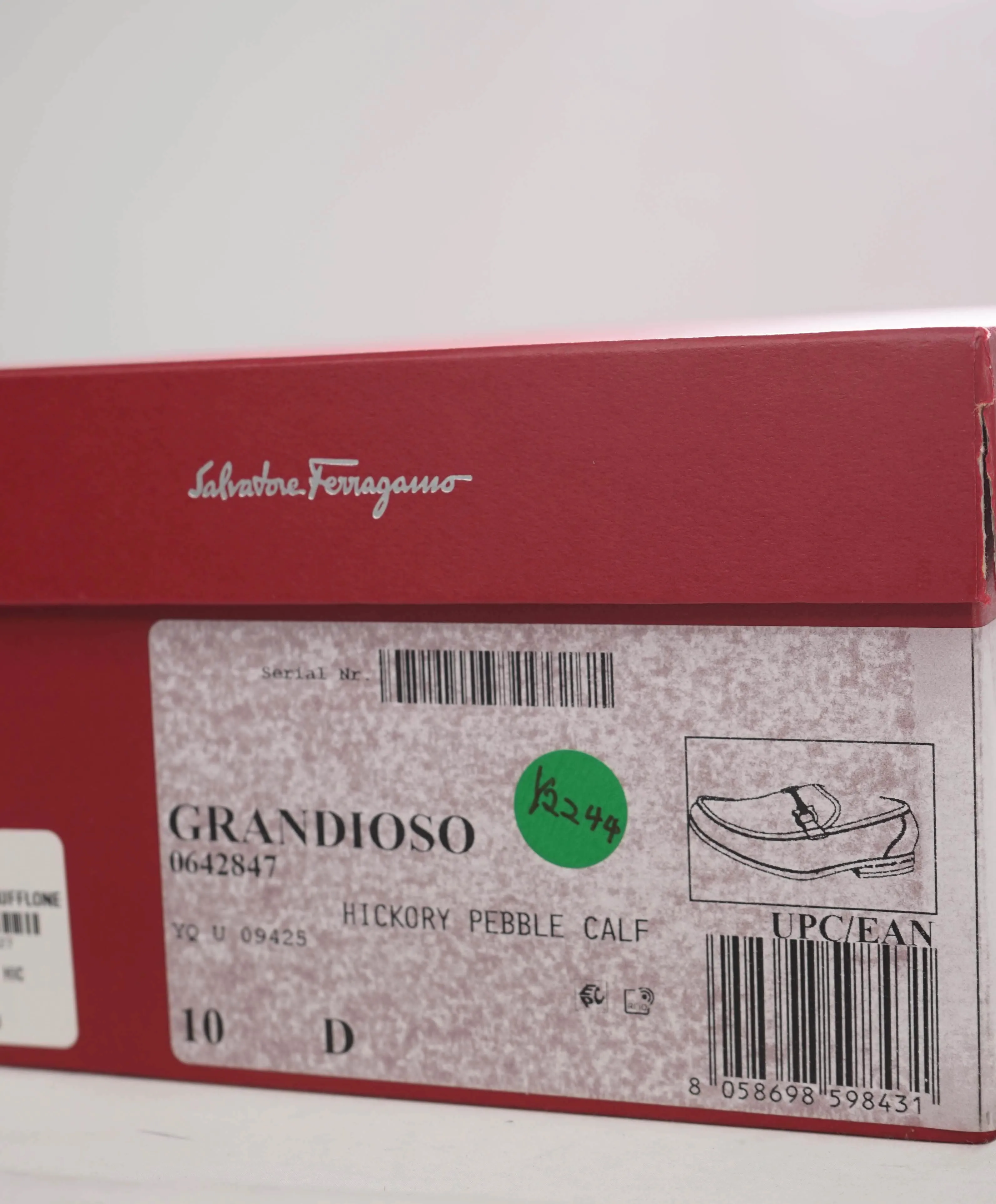 $850 SALVATORE FERRAGAMO - “GRANDIOSO" Gancini Bit Loafer Brown Leather - 10 D