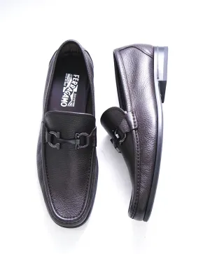 $850 SALVATORE FERRAGAMO - “GRANDIOSO" Gancini Bit Loafer Brown Leather - 9.5 EE