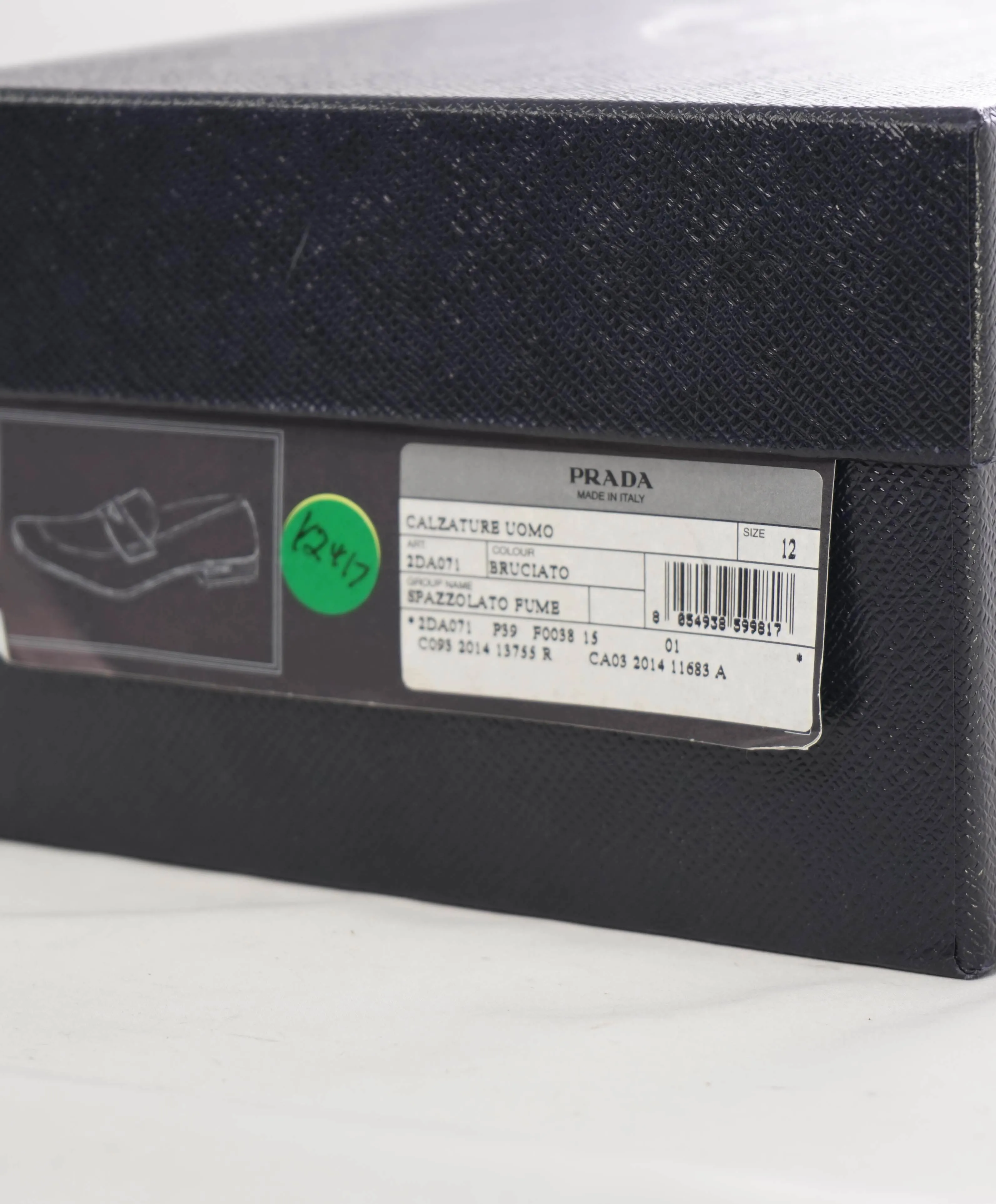 $950 PRADA - Cherry Brown Leather LOGO Penny Loafers - 13 US (12 Prada)