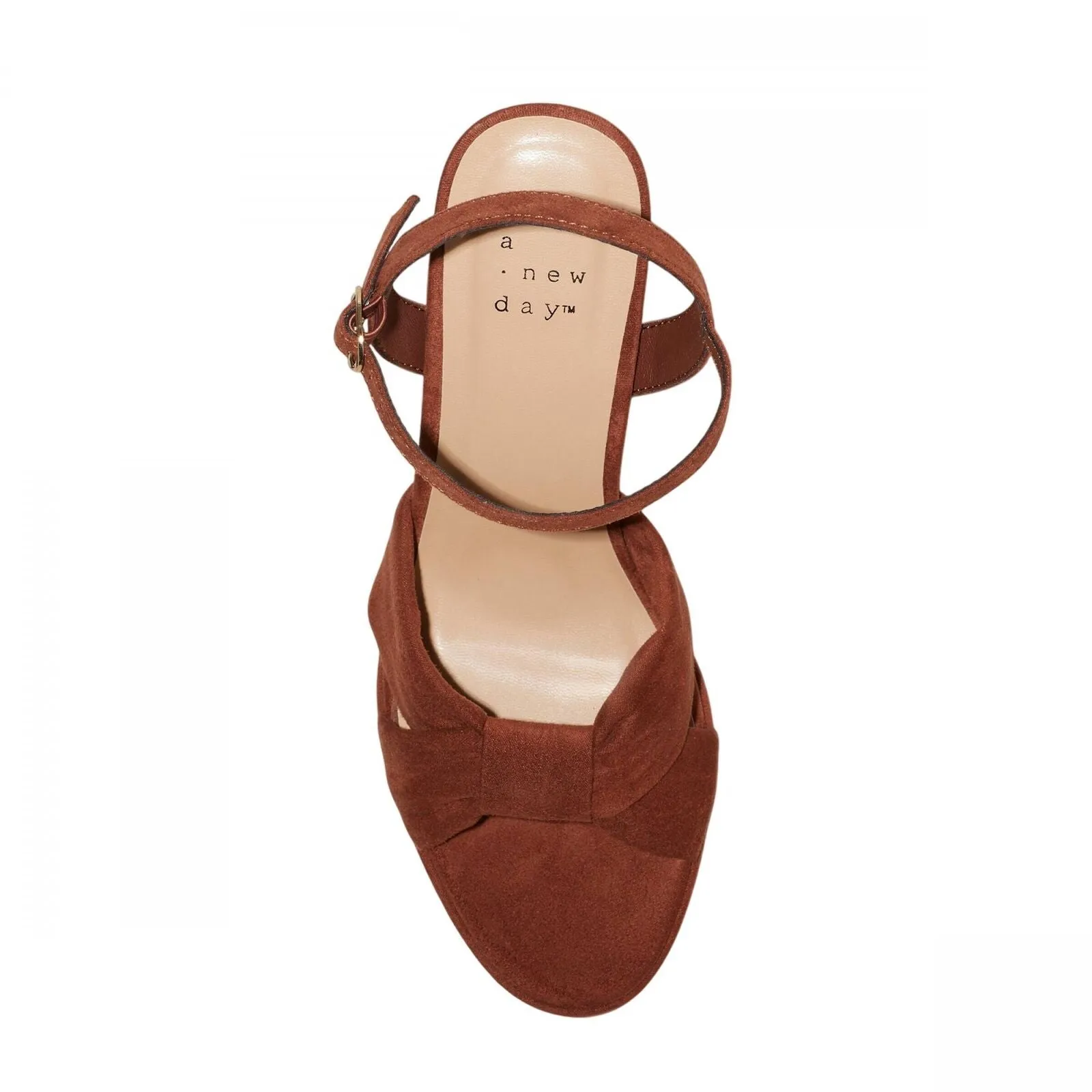 A New Day Womens Riah Platform Heels with Memory Foam Insole 88075191 Brown 7.5M