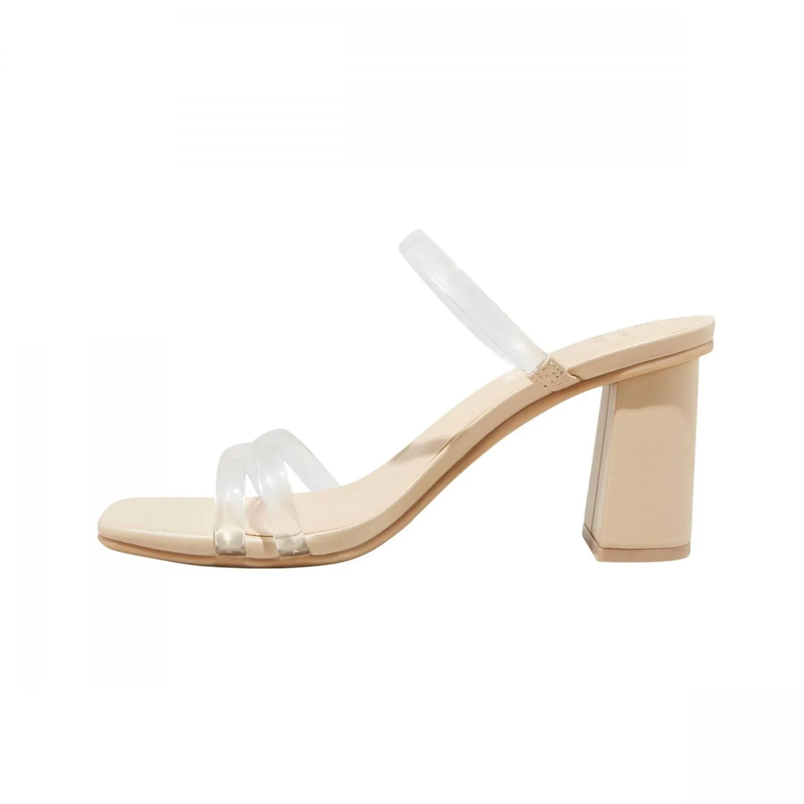 A New Day Womens Stacy Mule Heels 89530523 Clear Brown 6M