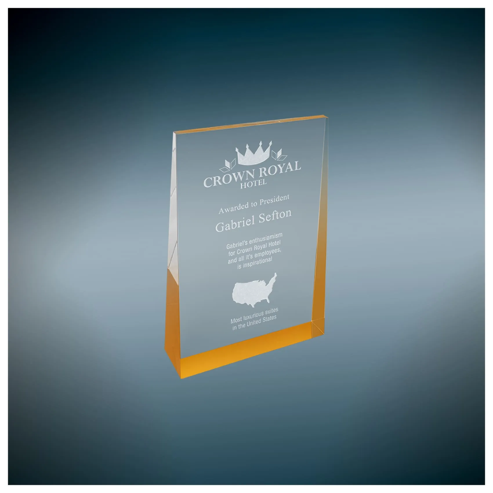 Acrylic Wedge Award