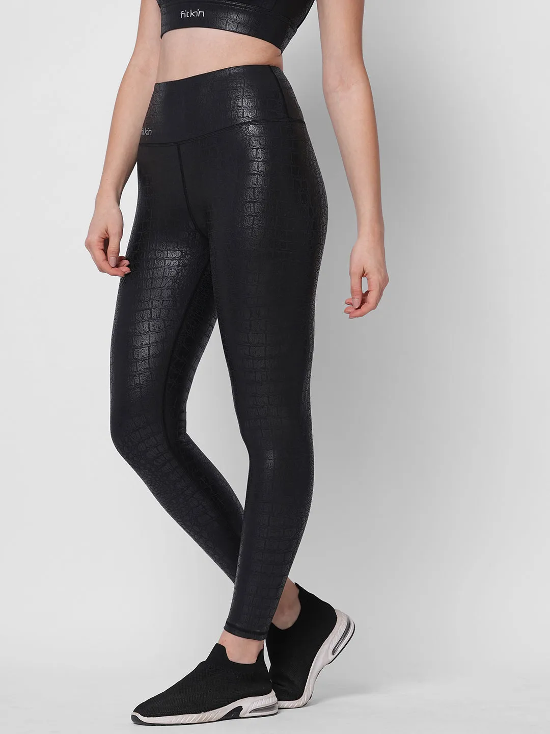 Active luxe print high waist tights