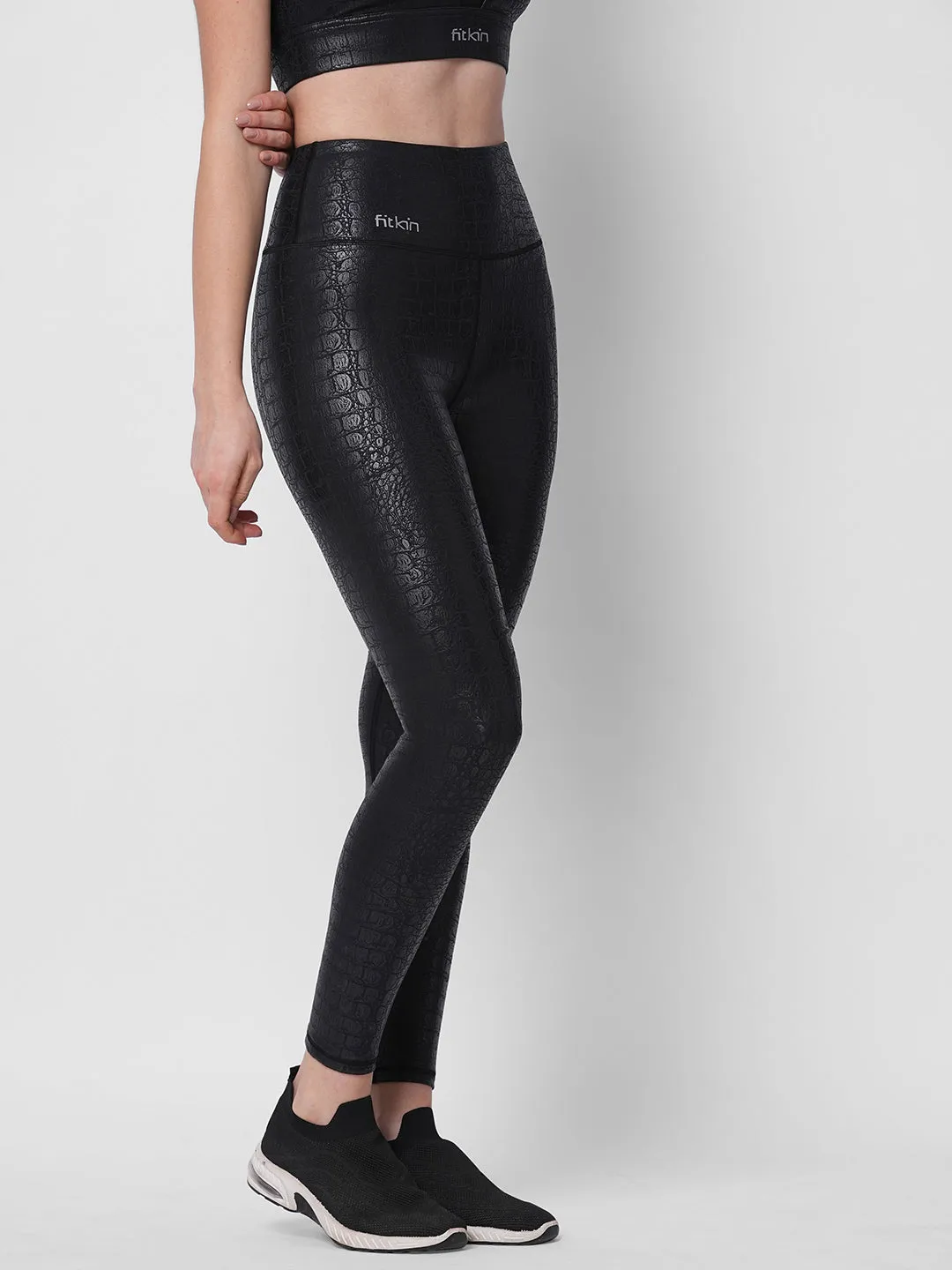 Active luxe print high waist tights