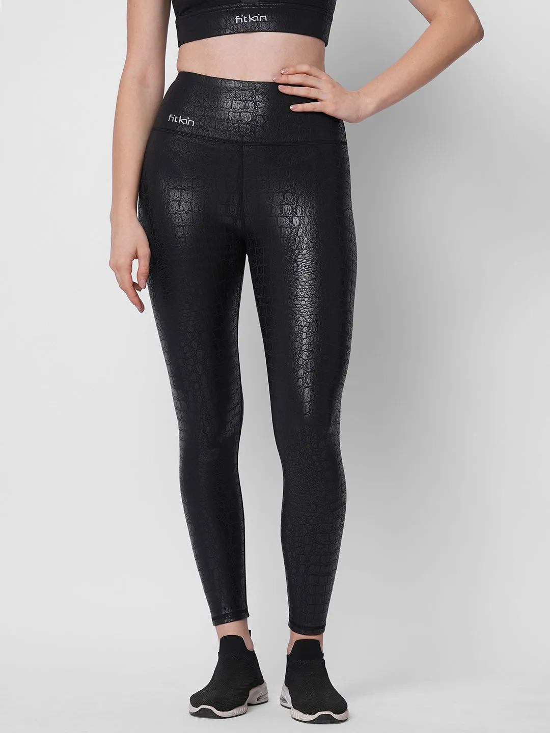 Active luxe print high waist tights