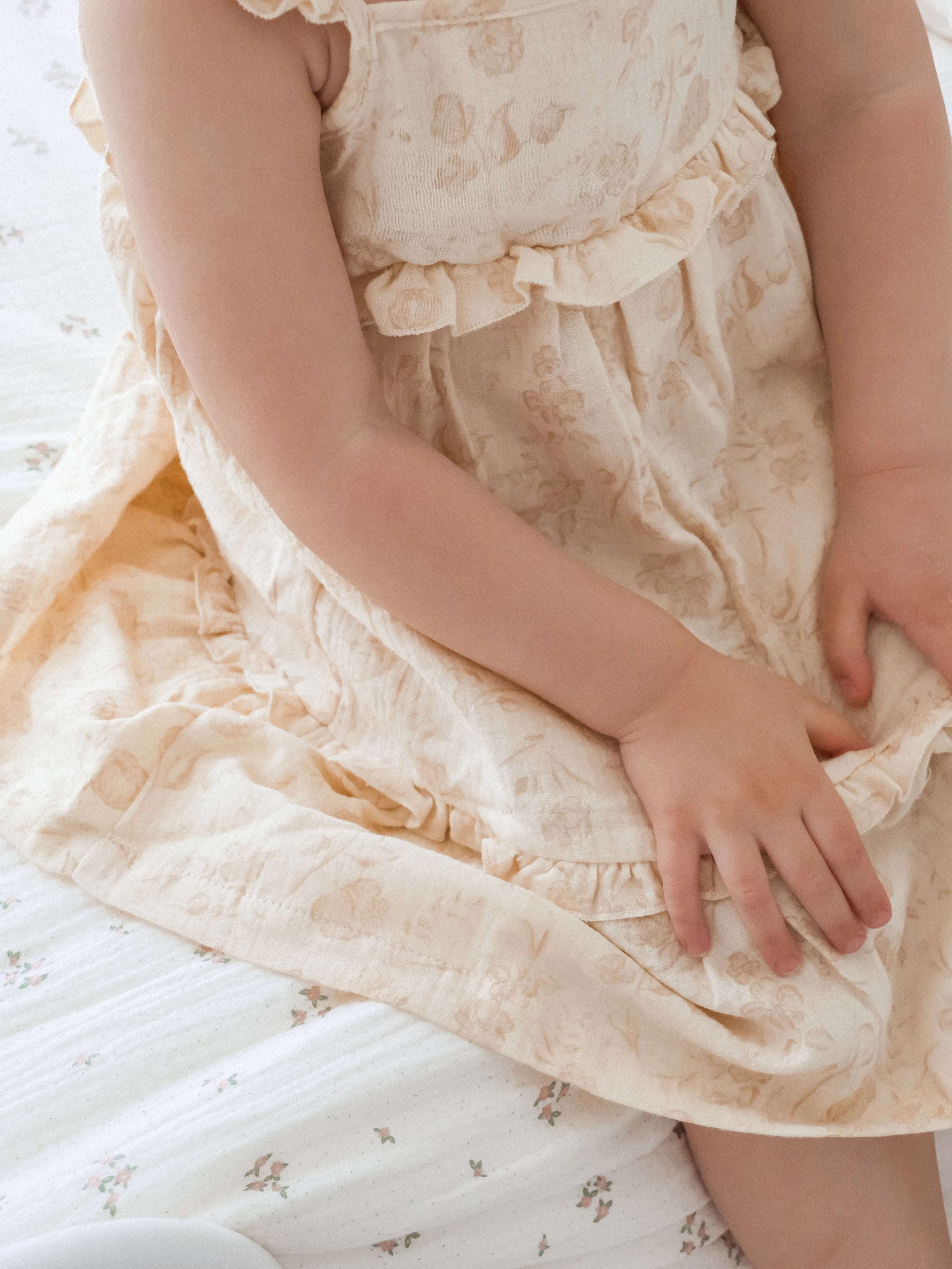 Ada Frill Dress ~ Vintage Buttercream