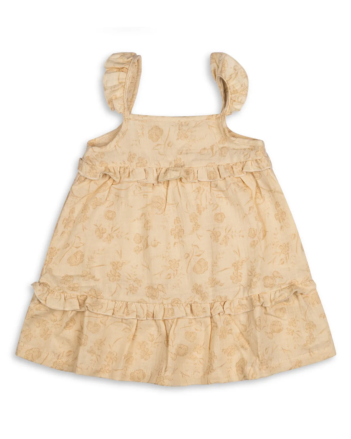 Ada Frill Dress ~ Vintage Buttercream