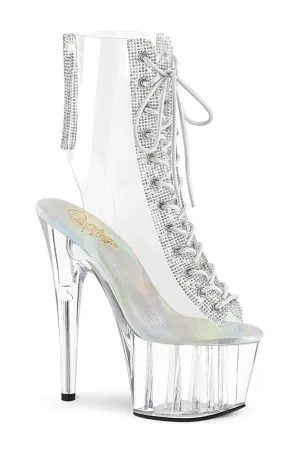 ADORE-1016C-2 Exotic Ankle Boot | Clear Vinyl