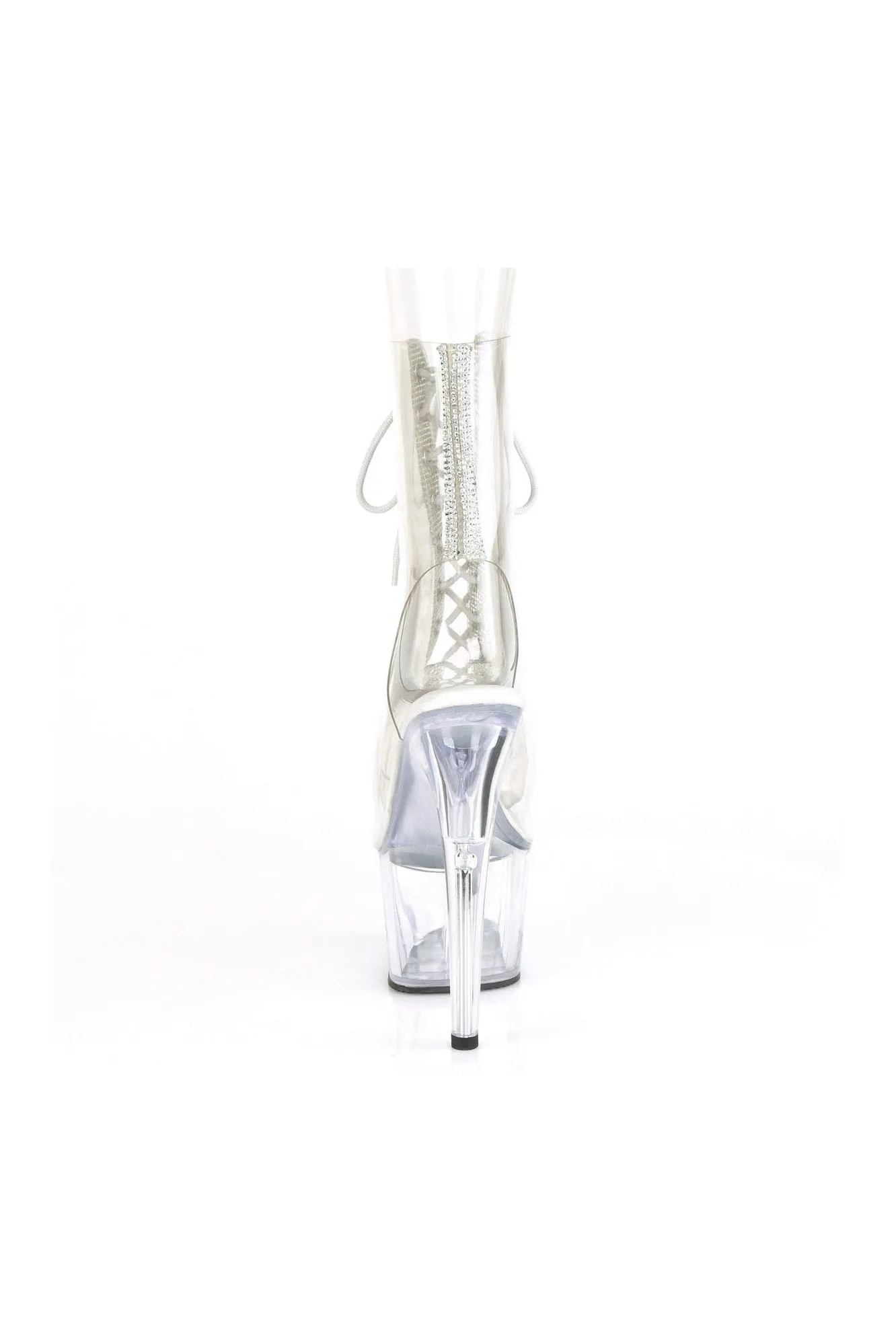 ADORE-1016C-2 Exotic Ankle Boot | Clear Vinyl