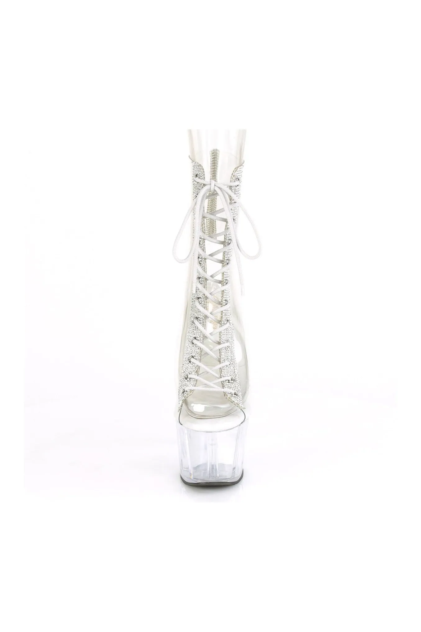 ADORE-1016C-2 Exotic Ankle Boot | Clear Vinyl