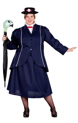 Adult Plus Size Magical Nanny Costume