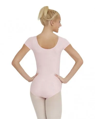 Adult Short Sleeve Leotard - XS, Ballet Pink