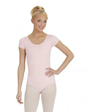 Adult Short Sleeve Leotard - XS, Ballet Pink