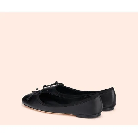 AGL Kala Black Leather Ballet Shoe
