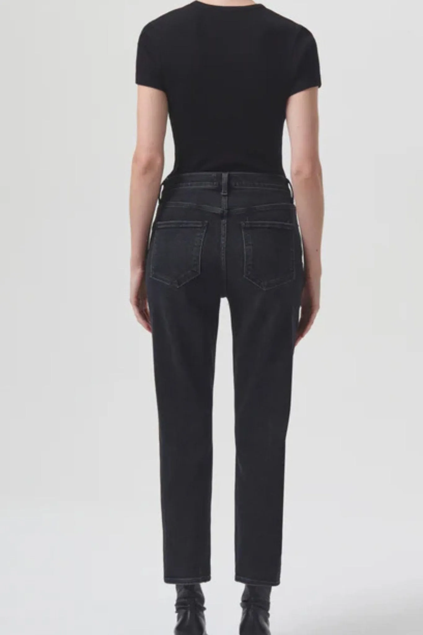Agolde: Riley High Rise Straight Crop Jean in Panoramic