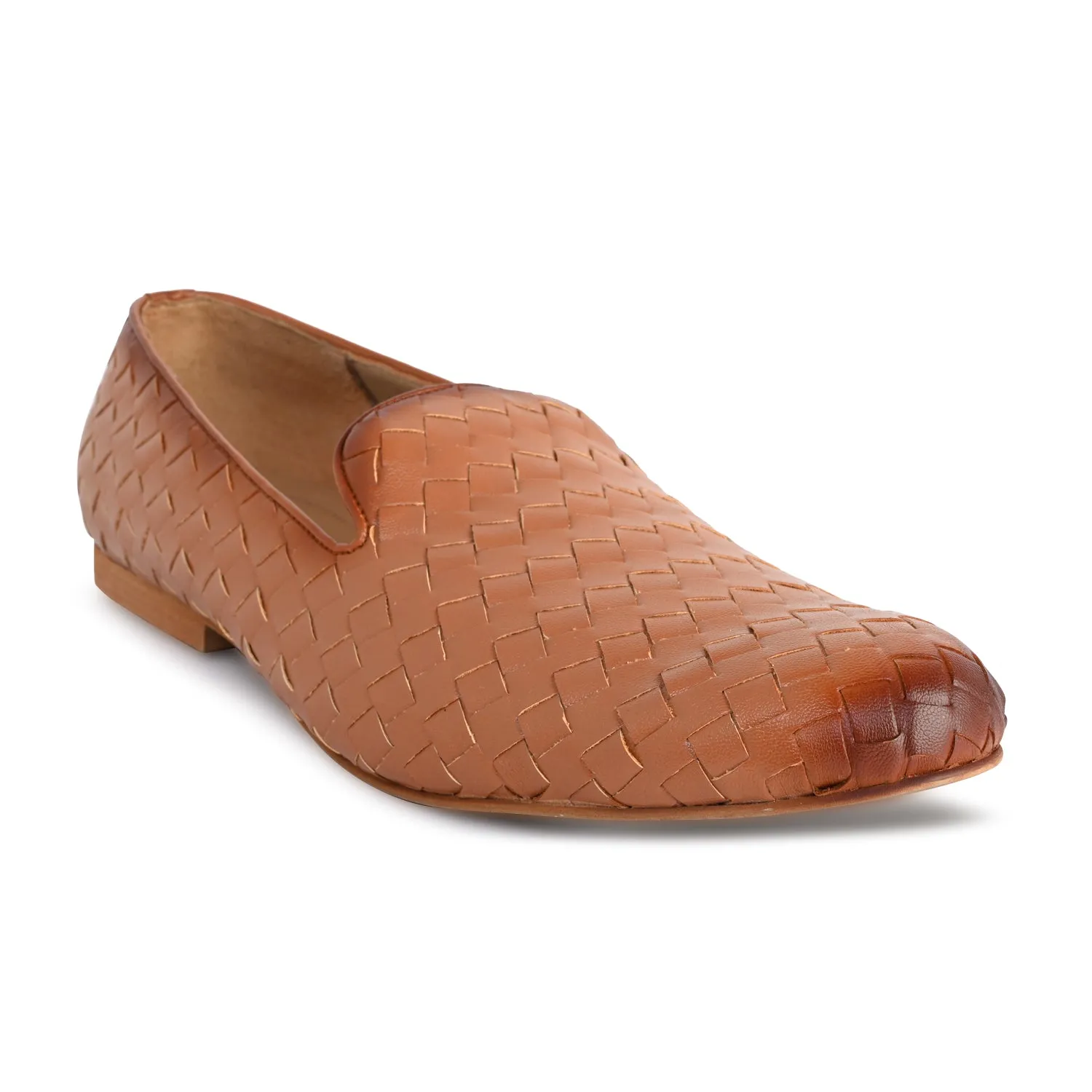 Alfie Tan Weave Loafers For Men