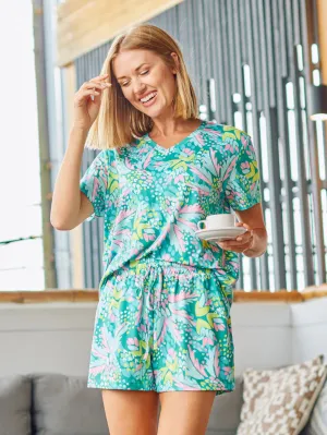 Alli Pajama Set - Aloha Green