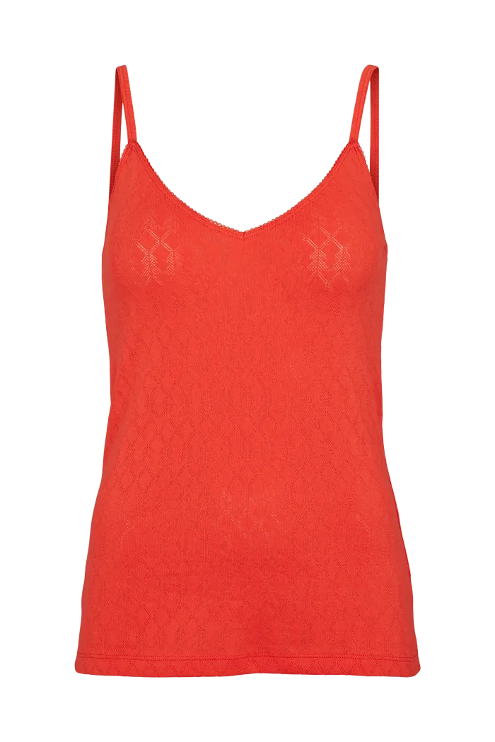 Ana Strap top - High Risk Red