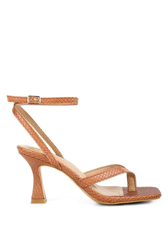 Ankle Strap Spool Thong Sandals