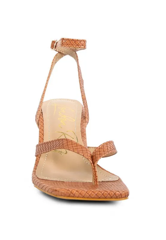 Ankle Strap Spool Thong Sandals
