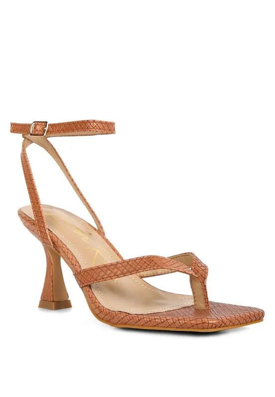 Ankle Strap Spool Thong Sandals