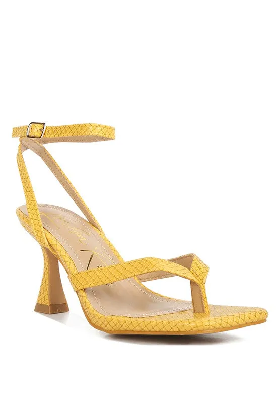 Ankle Strap Spool Thong Sandals