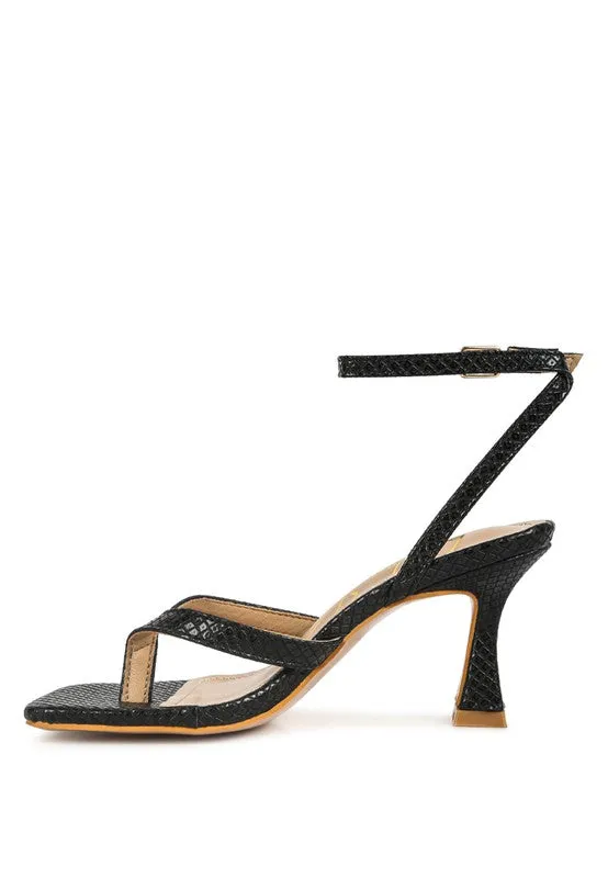 Ankle Strap Spool Thong Sandals