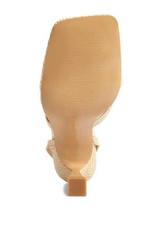 Ankle Strap Spool Thong Sandals