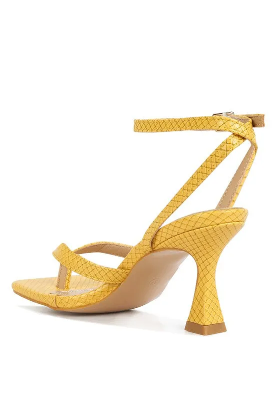 Ankle Strap Spool Thong Sandals