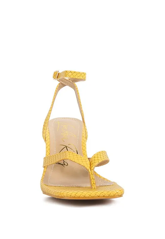 Ankle Strap Spool Thong Sandals