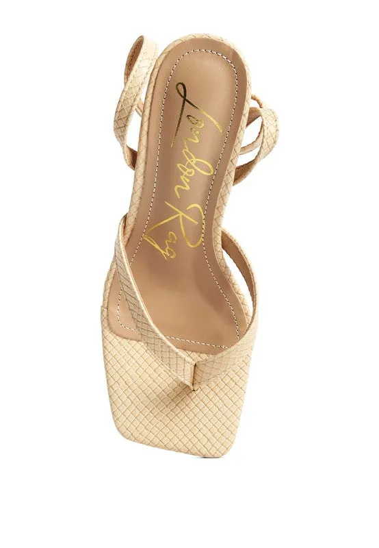 Ankle Strap Spool Thong Sandals
