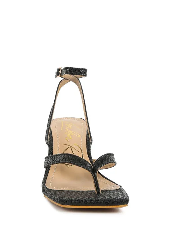 Ankle Strap Spool Thong Sandals