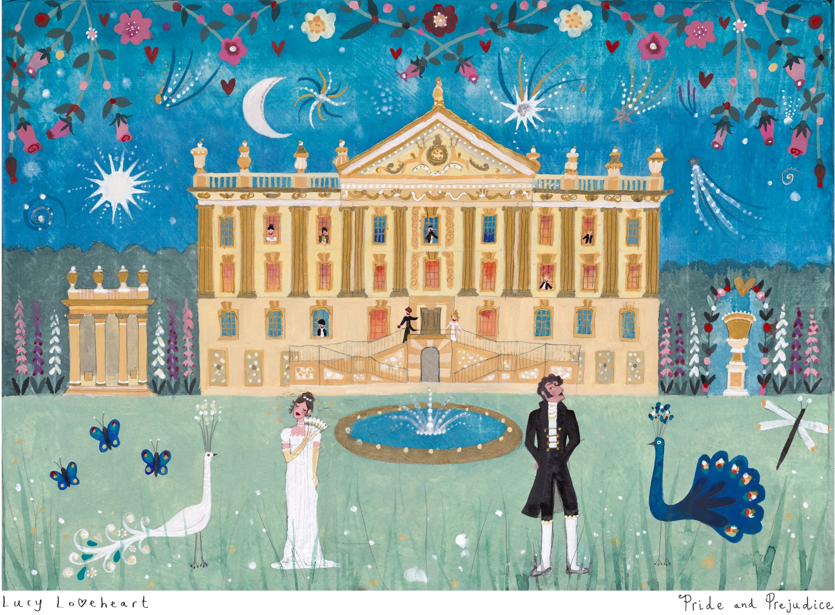 Art Print | Pride and Prejudice | Chatsworth House | Lucy Loveheart