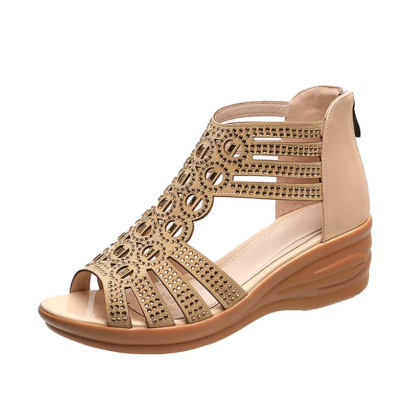 Ashley™ | Strappy Wedge Platform Sandals
