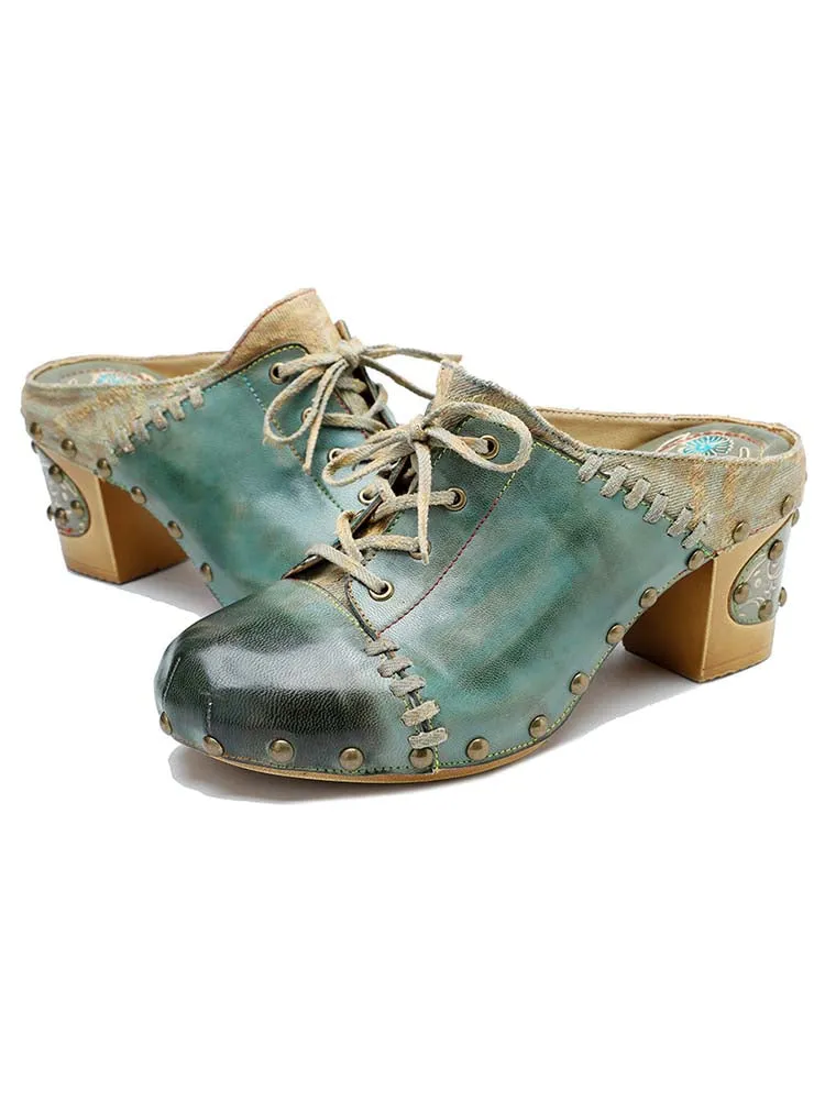 Aurora Vintage Handmade Round Toe Sandals