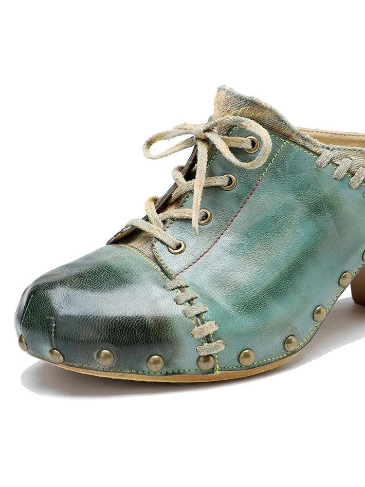 Aurora Vintage Handmade Round Toe Sandals