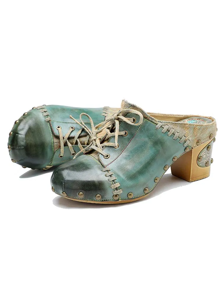 Aurora Vintage Handmade Round Toe Sandals