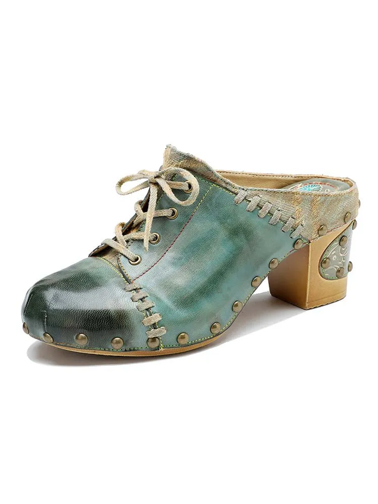 Aurora Vintage Handmade Round Toe Sandals