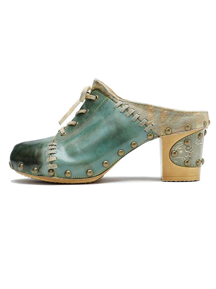 Aurora Vintage Handmade Round Toe Sandals