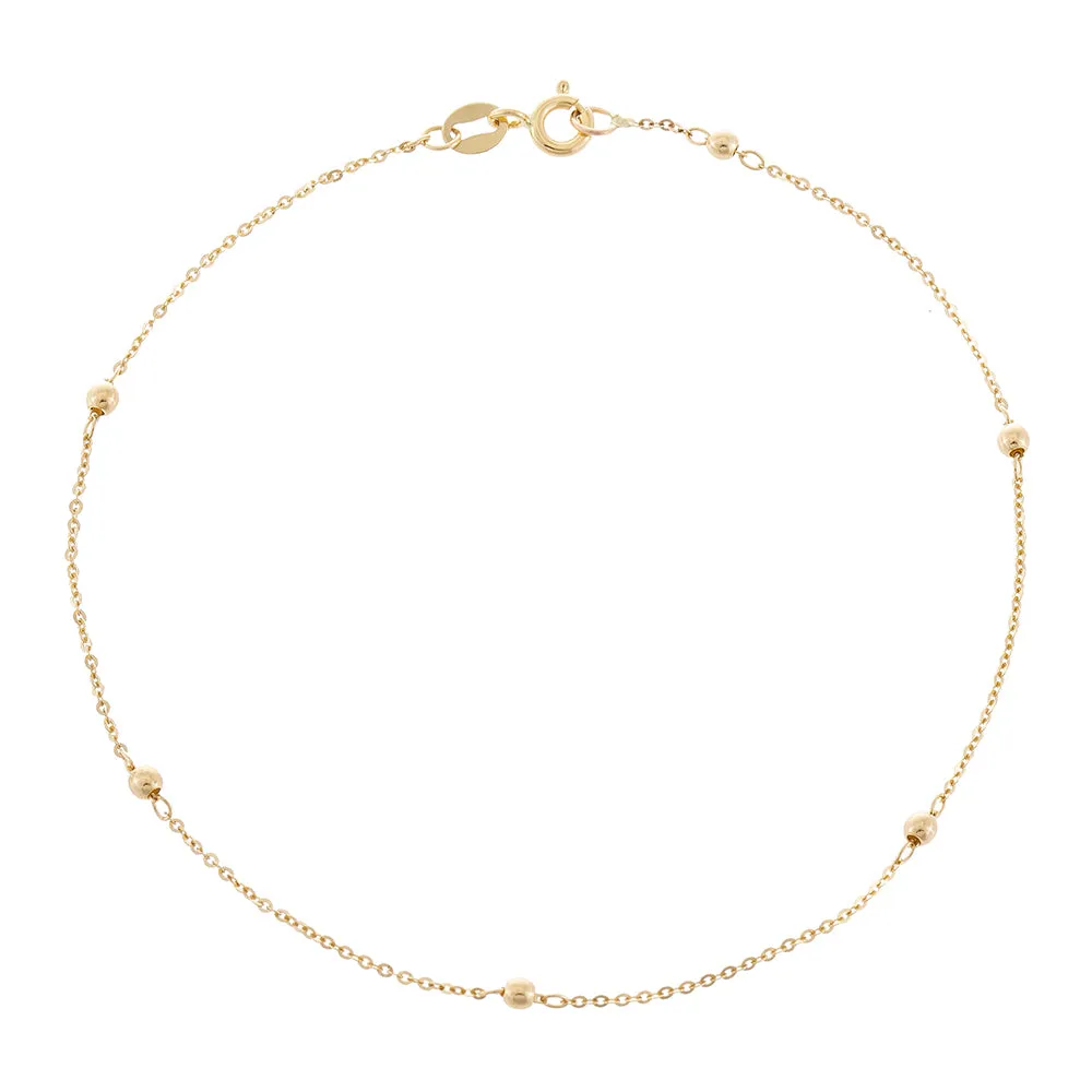 Ball Chain Anklet 14K